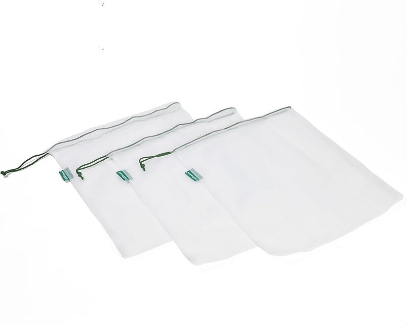 Earthwise Reusable Mesh Produce Bags - Set of 9 Washable Lightweight Strong See-Through Bags for Fruits and Vegetables - Image 2