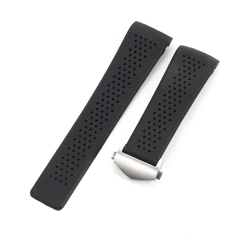 Bluejw 22mm 24mm Quick Release Silicone Watch Band - Waterproof Rubber Replacement Strap for Tag Heuer Carrera Monaco Sports Watches - Image 2