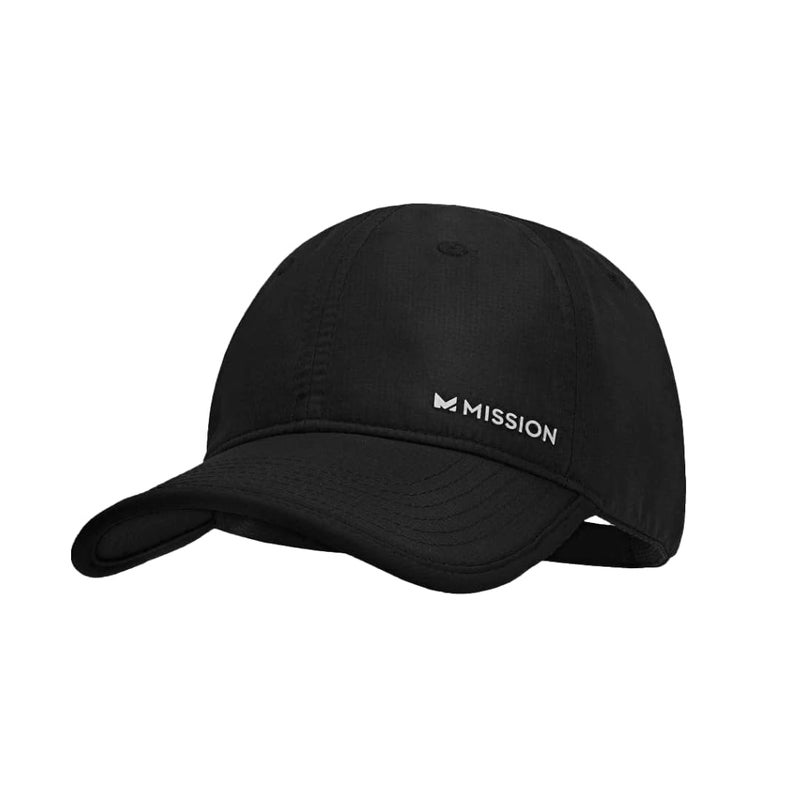 MISSION Cooling UPF Performance Hat - Unisex One Size Cap for Workouts, Golf & Running - Sweat & Water Activated Technology Black - Image 1