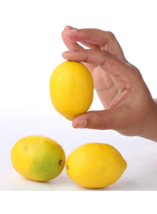 بريميم ليمونة صناعية واحدة – فاكهة زينة واقعية عالية الجودة للمنزل والمطبخ والعرض والحرف اليدوية - Image 2