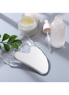 ROSENICE rosenice Gua Sha Facial Tools Stainless Steel Gua Sha for Face Skincare Massage Scraper for Body Metallic Luster  - Image 4