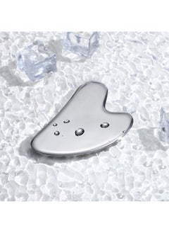ROSENICE rosenice Gua Sha Facial Tools Stainless Steel Gua Sha for Face Skincare Massage Scraper for Body Metallic Luster  - Image 2