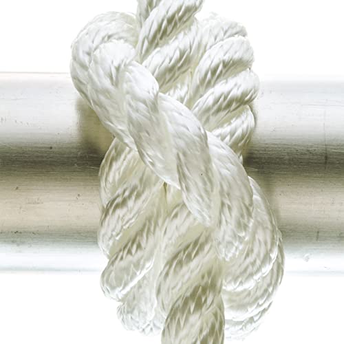 Seachoice 42501 Dock Rope for Boating - 3-Strand Twisted Nylon Dock Line, ⅜-Inch x 10 Feet, White - Image 3