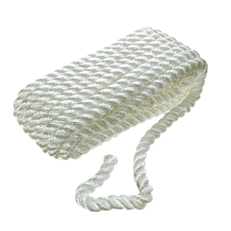 Seachoice 42501 Dock Rope for Boating - 3-Strand Twisted Nylon Dock Line, ⅜-Inch x 10 Feet, White - Image 5