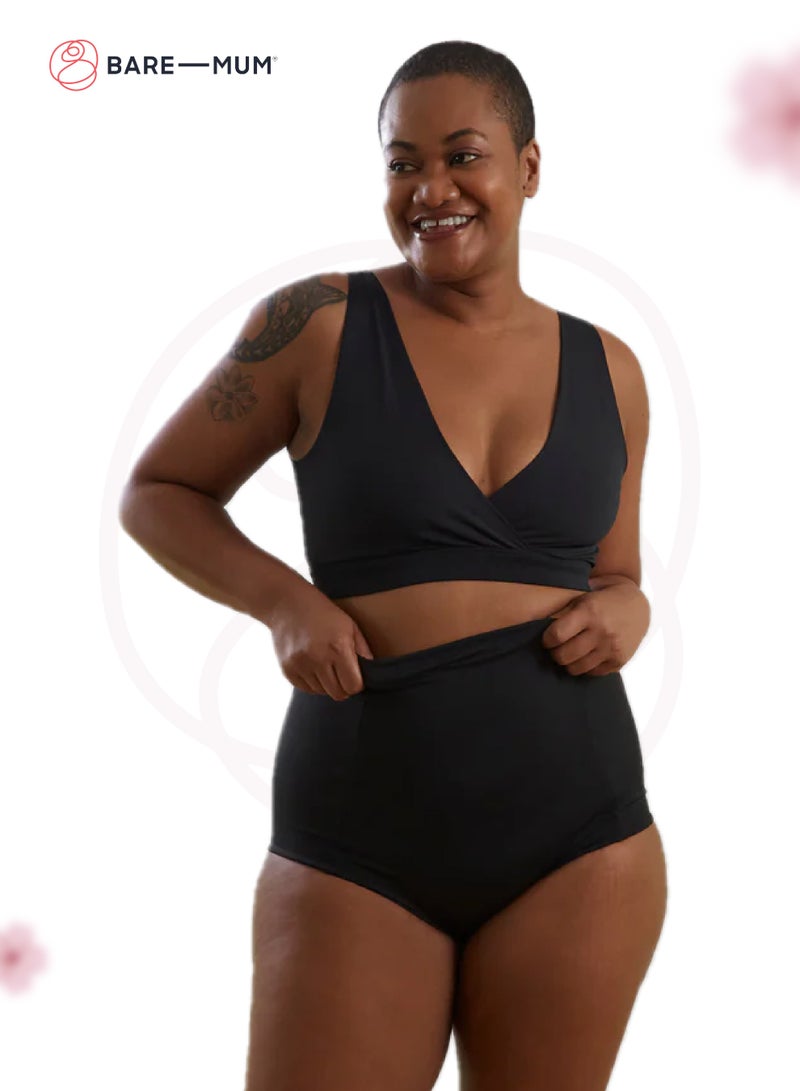 BARE-MUM Postpartum Bralette | Reversible Design | Soft & Stretchy | Holds Warm & Cool Inserts | Comfortable & Supportive | Ideal for Breastfeeding & Sore Breasts | Machine Washable - Large Size - Image 2