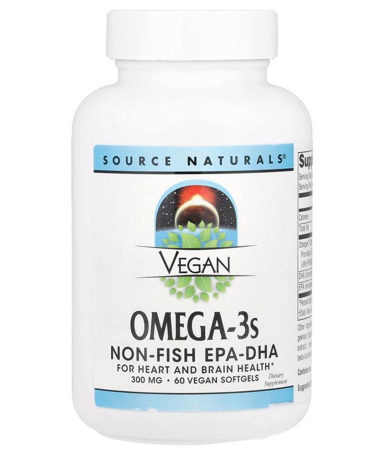 Source Naturals Vegan Omega-3s Non-Fish EPA-DHA 300 mg 60 Vegan Softgels