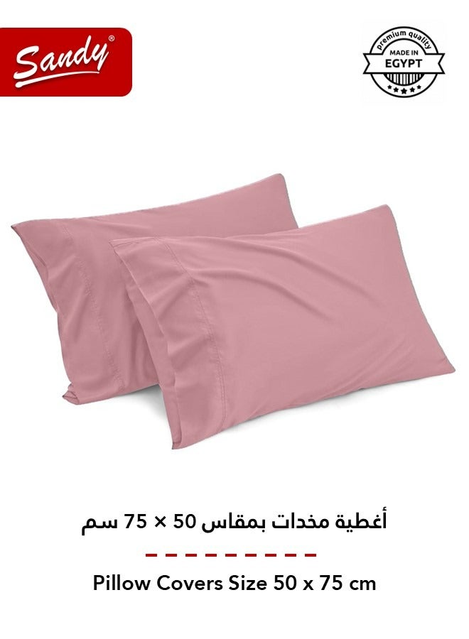 Sandy Premium Hotel Quality Flat Sheet and Pillow Cases, Bed Sheet 3 Pieces Set, Soft & Breathable and Cooling, Full Size 243 x 205 cm, Rosy - Image 4