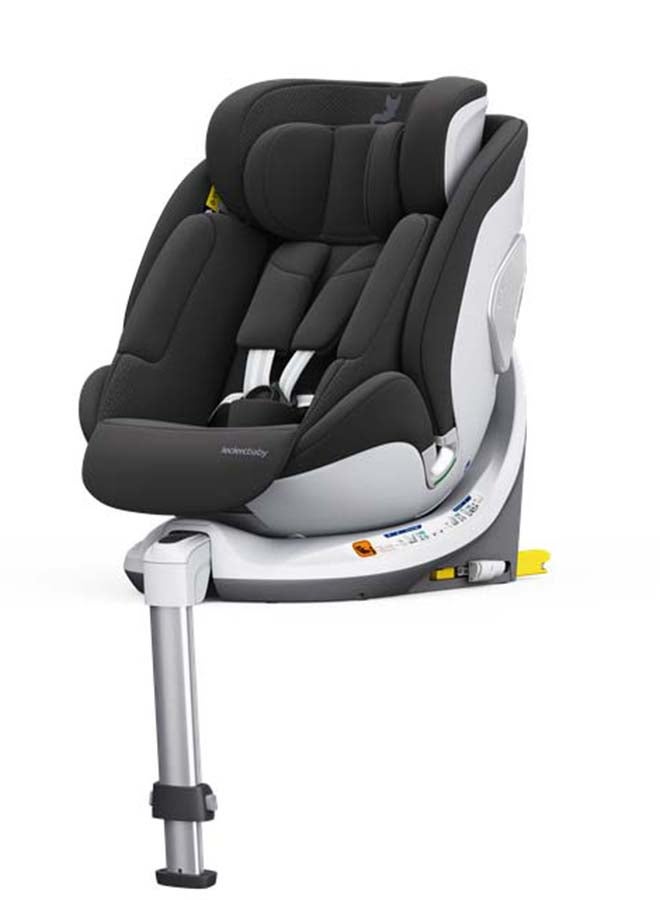 Leclercbaby AURA 360° Rotating i-Size Car Seat with Ventilation & SIPS, 40-150 cm – Black - Image 1