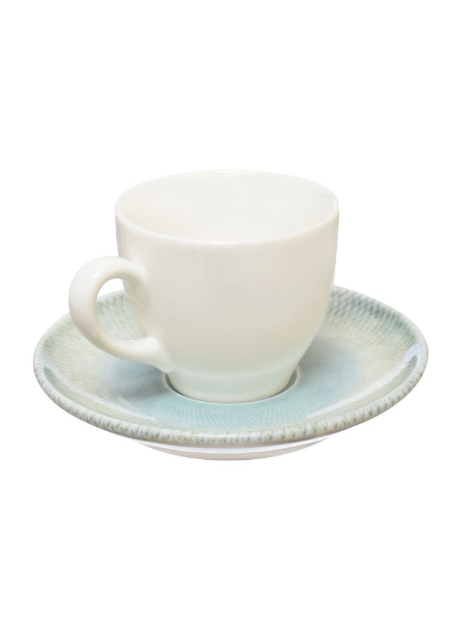 Kutahya Coffee Cup 100 ML & Saucer 12 CM Sky & Cloud Decorated - Image 2