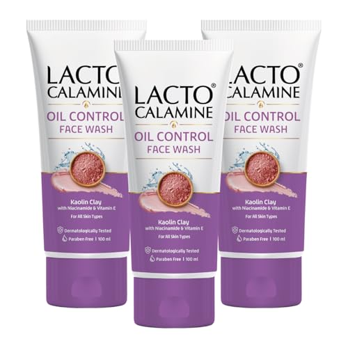 Lacto Calamine Face Wash with Kaolin Clay for Oily Skin, 100 ml (Pack of 3) - Image 1