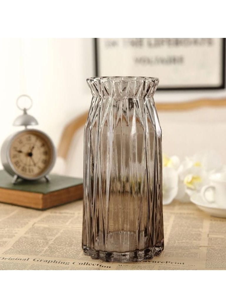 مزهرية زجاجية حديثة FFD مزهرية زجاجية شفافة من الكريستال لديكور المنزل والمكتب - Image 5