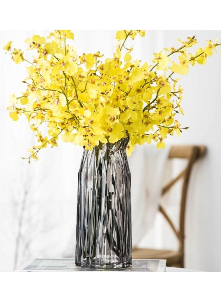 مزهرية زجاجية حديثة FFD مزهرية زجاجية شفافة من الكريستال لديكور المنزل والمكتب - Image 1