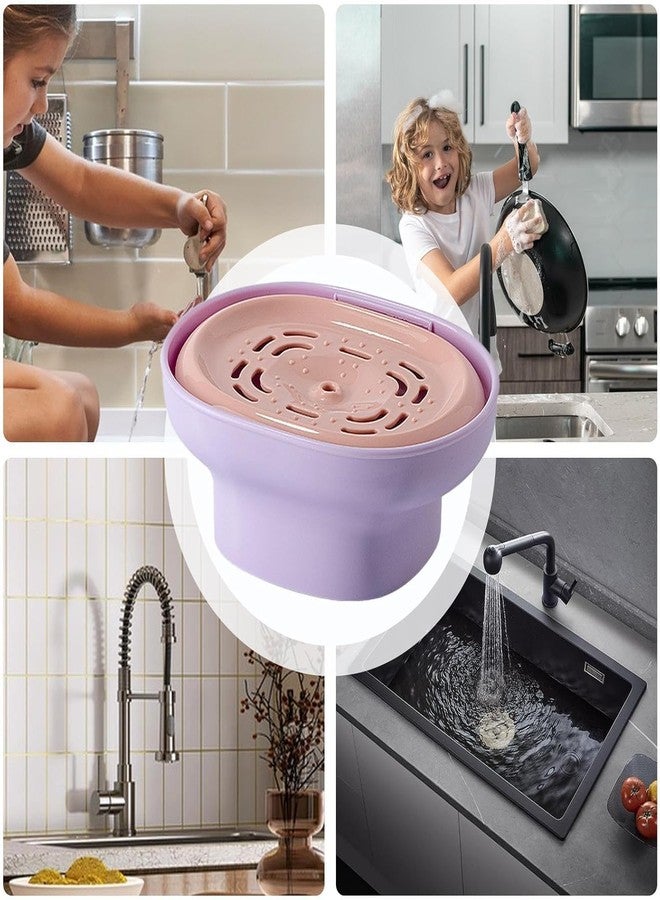 Wisik Enterprise Dish Soap Dispenser for Kitchen, Sink with Sponge Holder Push Down Pump Soap Dispenser Kitchen Sink Dish Washing (1 pcs) - Image 4