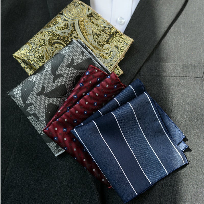 Manufacturer Elegant Pocket Square Vintage British Style Men'S Suit Pocket Decoration Handkerchief Party Dress - Image 4