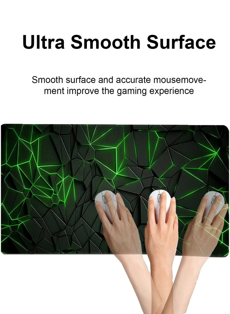 لوحة ماوس كبيرة للألعاب مزودة بقاعدة مطاطية مانعة للانزلاق، وواقي مقاوم للماء للمكتب والمنزل والألعاب (800 × 300 مم، 31.5 × 11.8 بوصة) - view 3