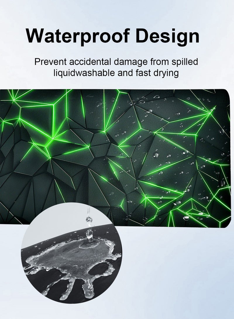 لوحة ماوس كبيرة للألعاب مزودة بقاعدة مطاطية مانعة للانزلاق، وواقي مقاوم للماء للمكتب والمنزل والألعاب (800 × 300 مم، 31.5 × 11.8 بوصة) - view 5