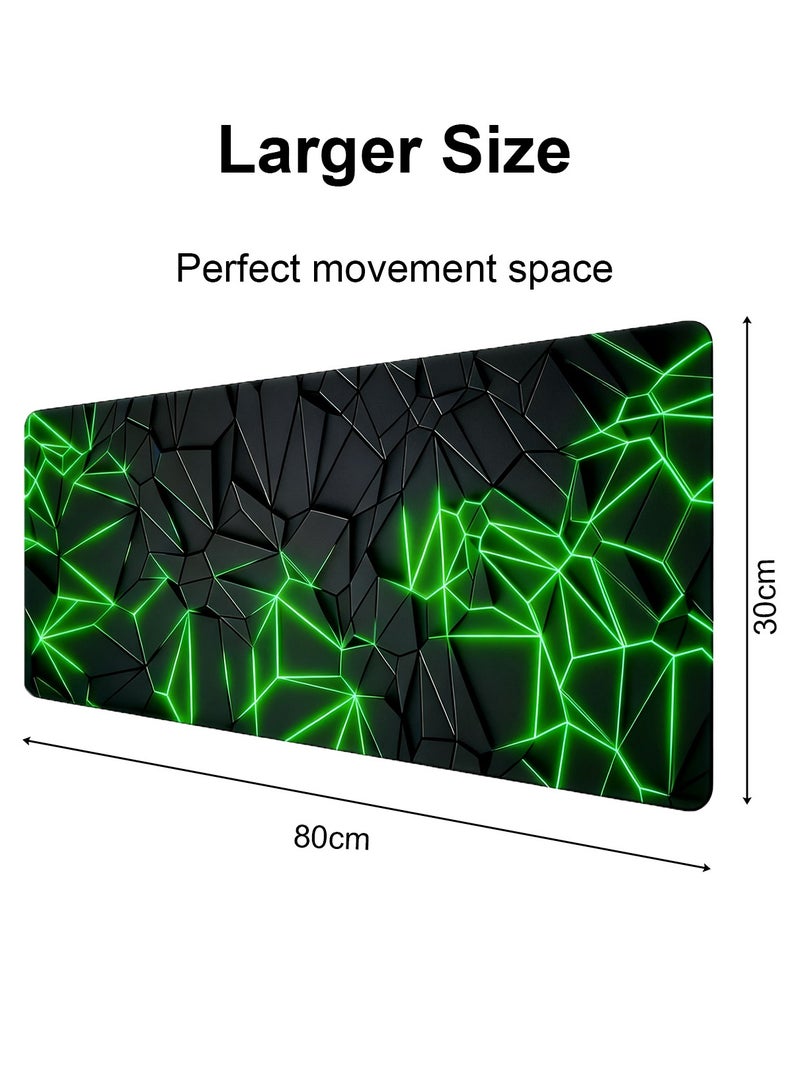 لوحة ماوس كبيرة للألعاب مزودة بقاعدة مطاطية مانعة للانزلاق، وواقي مقاوم للماء للمكتب والمنزل والألعاب (800 × 300 مم، 31.5 × 11.8 بوصة) - view 2