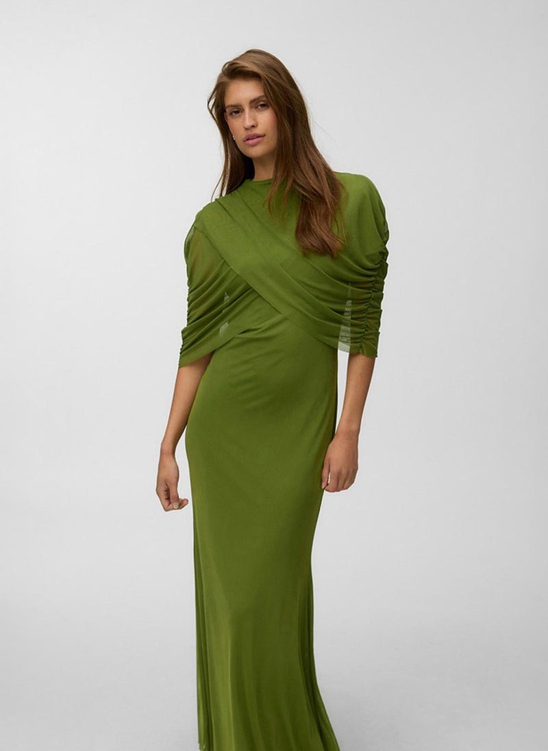 VERO MODA Women's VMROSETTA Half Sleeve Mesh Maxi Jersey Dress - Image 2