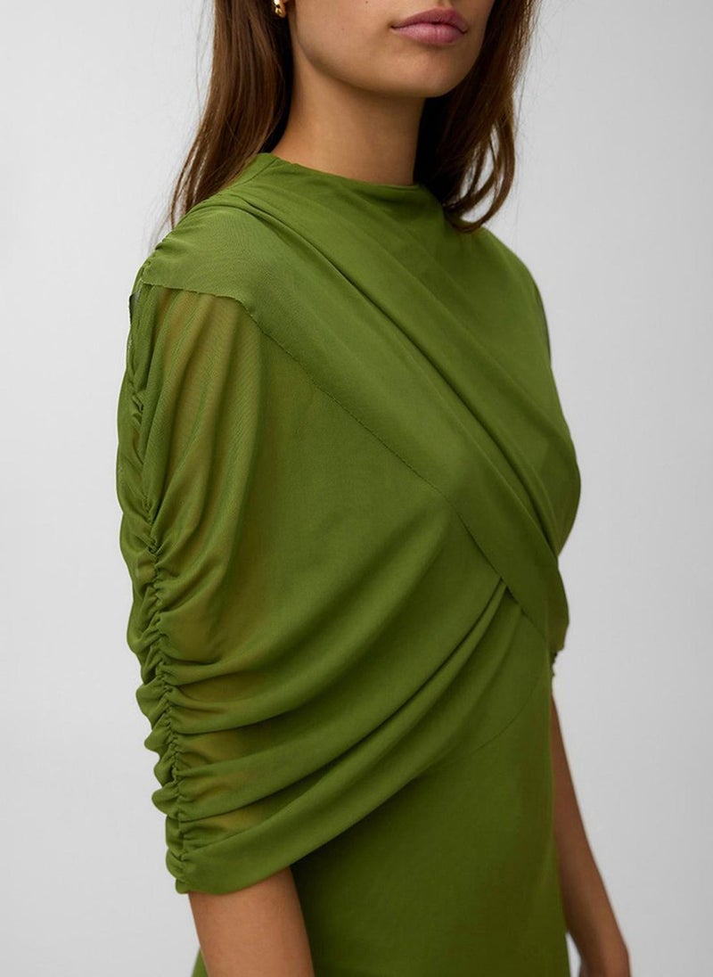 VERO MODA Women's VMROSETTA Half Sleeve Mesh Maxi Jersey Dress - Image 4