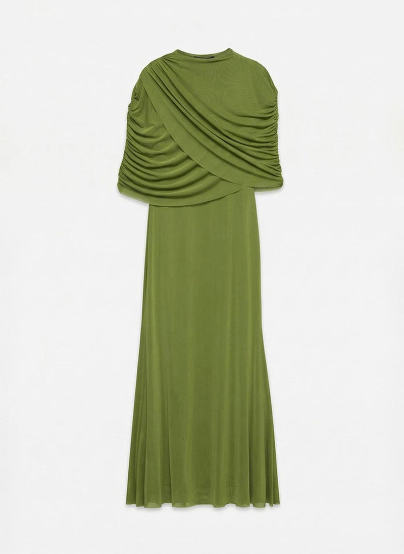 VERO MODA Women's VMROSETTA Half Sleeve Mesh Maxi Jersey Dress - Image 5