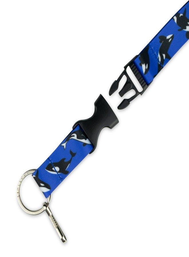 Limeloot Orca Whale Lanyard for Keys, ID Badges, and Accessories - Ocean Lanyard with Quick Release Buckle and Flat Ring. - Image 3