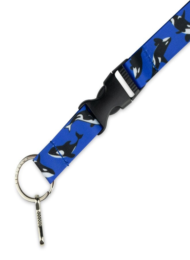 Limeloot Orca Whale Lanyard for Keys, ID Badges, and Accessories - Ocean Lanyard with Quick Release Buckle and Flat Ring. - Image 2