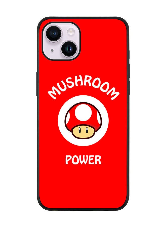 Stylizedd Rugged Black edge case for Apple iPhone 14 Plus Slim fit Soft Case Flexible Rubber Edges Anti Drop TPU Gel Thin Cover - Mushroom Power - Image 1