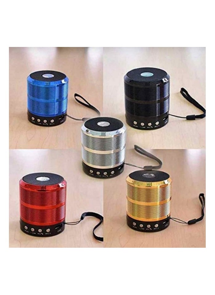 Generic - WS-887 Bluetooth Speaker with Radio – Portable Wireless Subwoofer with AUX Input, Built-in Mic, and Rechargeable Battery for Smartphones, Tablets, and Computers - Image 1