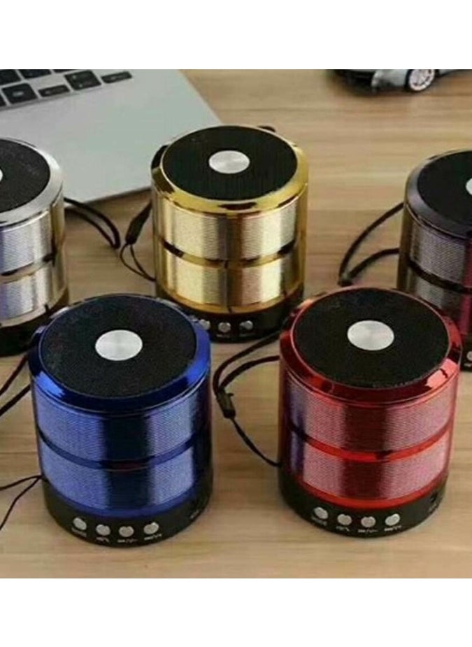 Generic - WS-887 Bluetooth Speaker with Radio – Portable Wireless Subwoofer with AUX Input, Built-in Mic, and Rechargeable Battery for Smartphones, Tablets, and Computers - Image 1