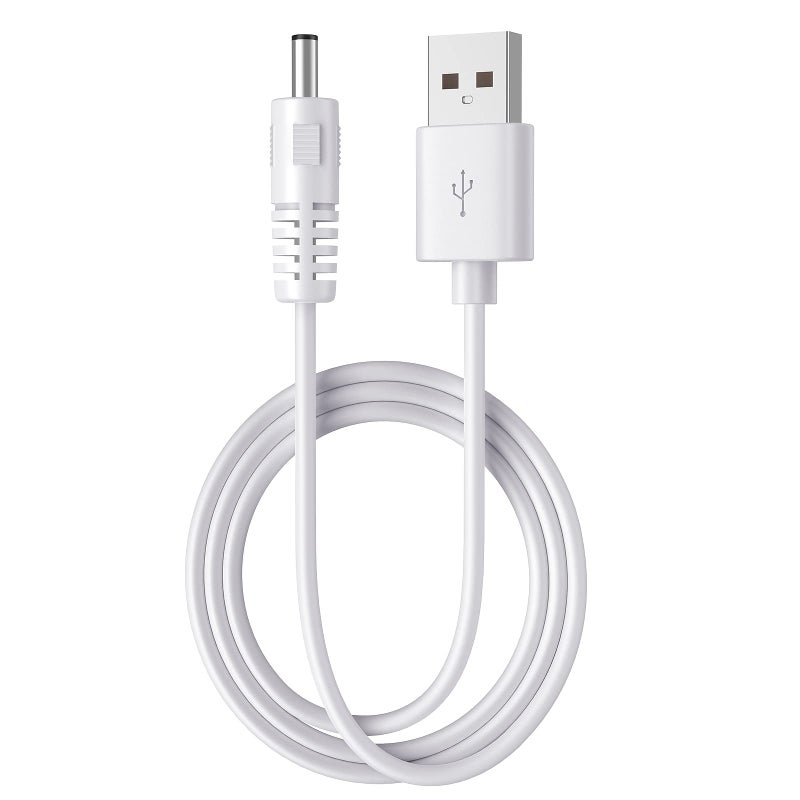 Bitvae Replacement Charger Cable, Fits D2/R1/R2/S2 Electric Toothbrush, C2/C5/C6 Water Dental flosser, USB DC Charging Cord, White - Image 1