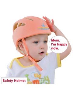 Gonice Infant Baby Safety Helmet, Toddler Adjustable Protective Cap, Children Safety Headguard Harnesses Protection Hat for Running Walking Crawling with Baby Teething Mitten Glove Gift (Orange)  - Image 2