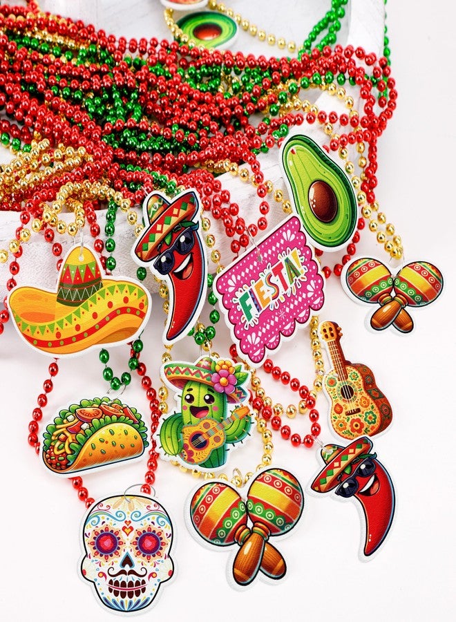 jollylife 36PCS Cinco de Mayo Fiesta Necklaces Beads Mexican Party Favors Birthday Decorations Supplies Bulk - Image 5