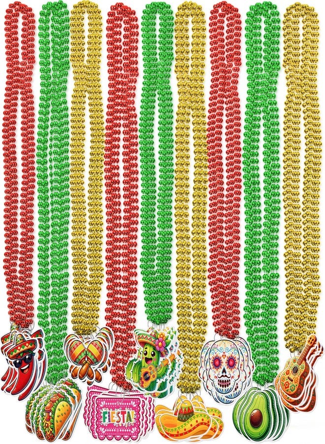 jollylife 36PCS Cinco de Mayo Fiesta Necklaces Beads Mexican Party Favors Birthday Decorations Supplies Bulk - Image 1