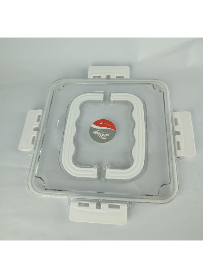High quality plastic and acrylic refrigerator food organizer box consisting of a large box with a tightly closed lid and containing 6 small boxes inside