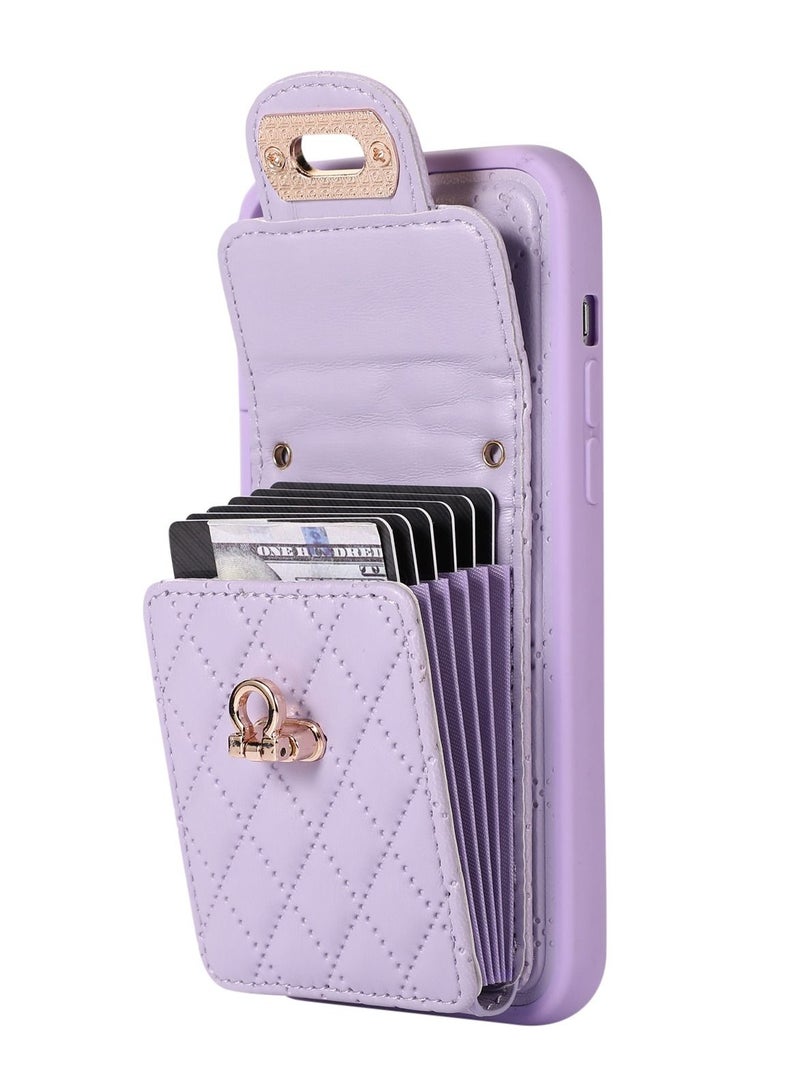 Suteni Back Cover Card Slots Leather Phone Case for Samsung - Image 1