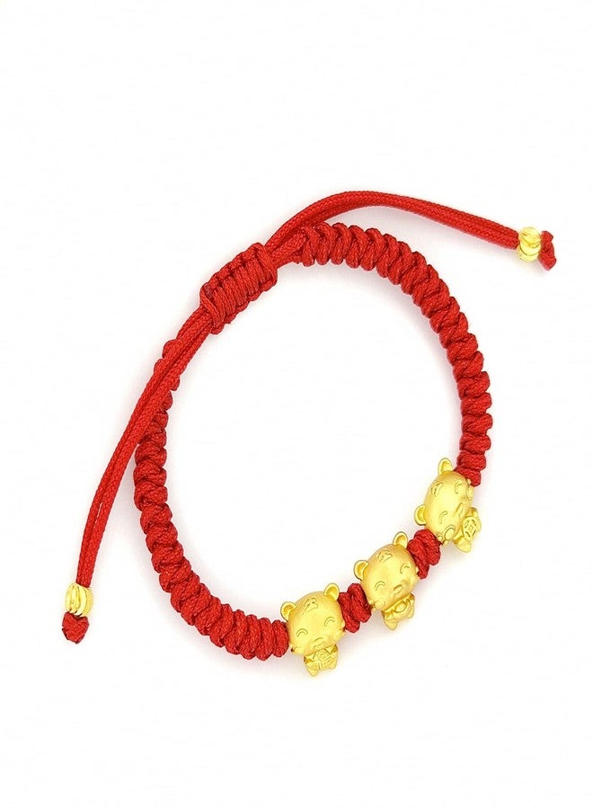 TEMICO Adjustable Handmade Red String Rope Bracelet for Women Zodiac Animal Lucky Tiger Charm Bracelets New Year Birthday Aumlet Gift,(Style 2) - Image 1