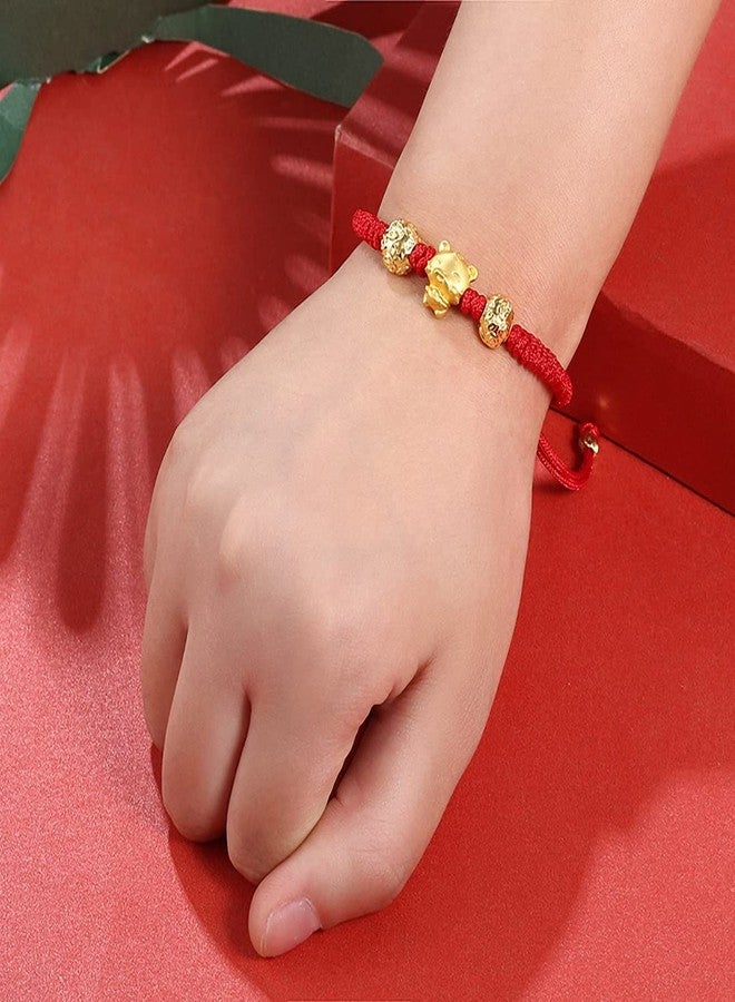 TEMICO Adjustable Handmade Red String Rope Bracelet for Women Zodiac Animal Lucky Tiger Charm Bracelets New Year Birthday Aumlet Gift,(Style 2) - Image 4
