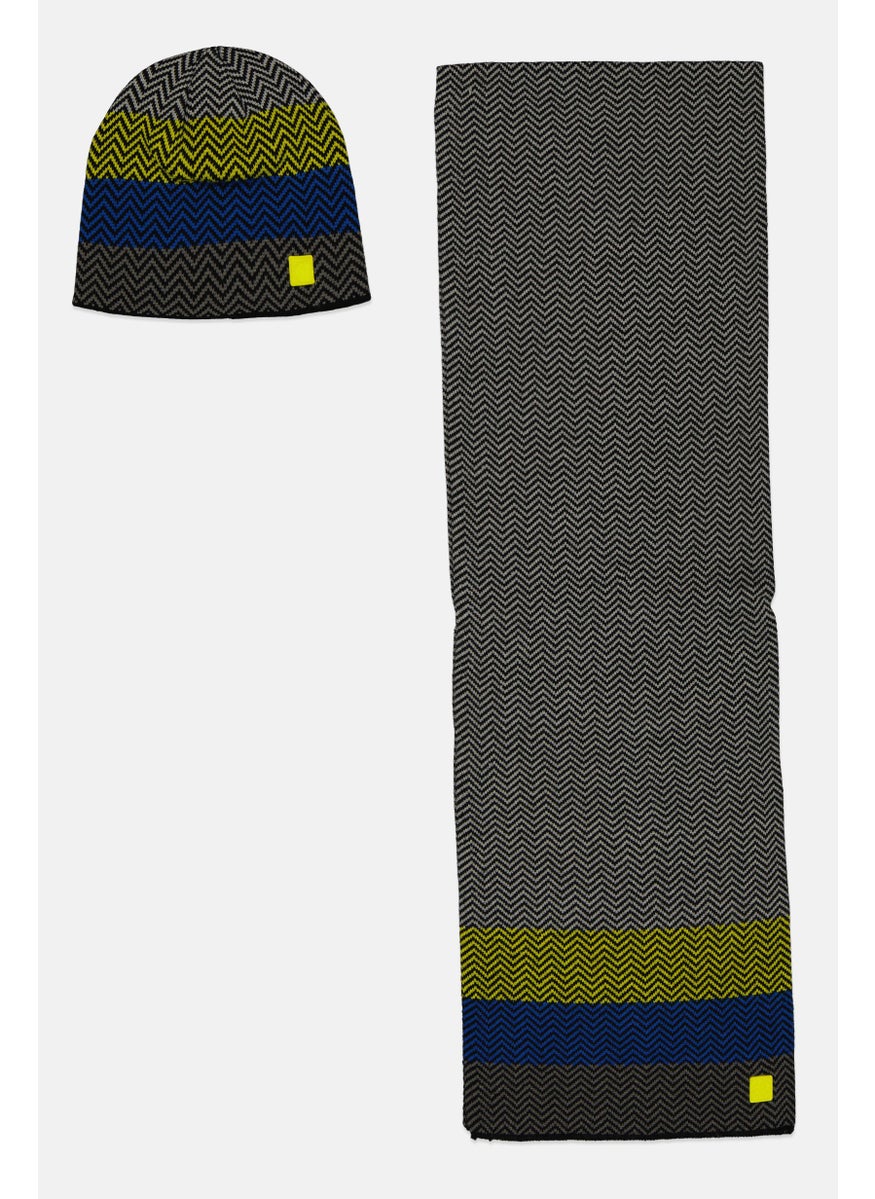 Body Glove Women Colorblock Hat Scarves Sets 190 L x 26 H cm, Navy  - Image 1