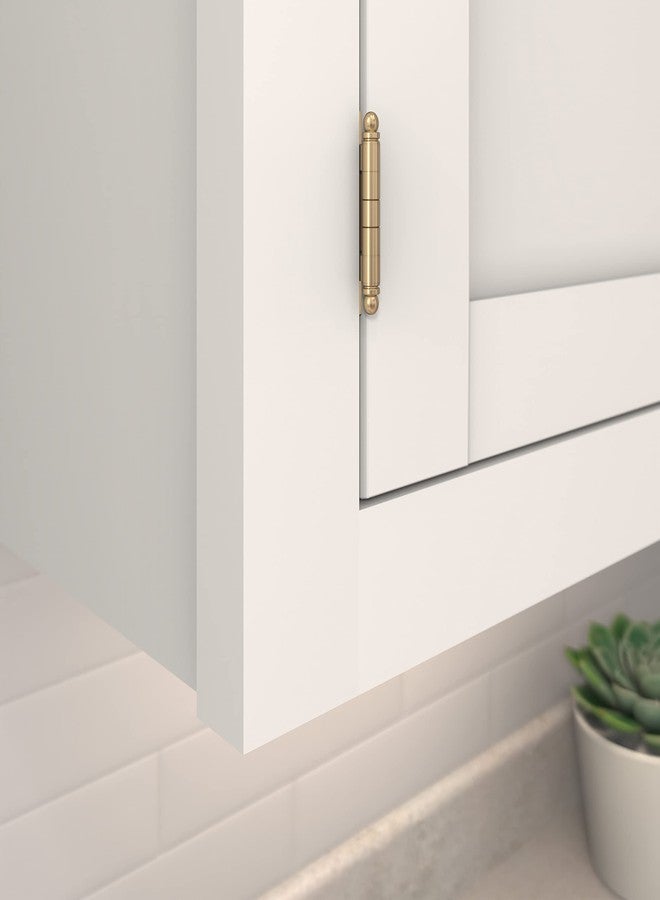 Amerock PK3180TBCZ | Cabinet Hinge | 3/4 in. (19 mm) Door Thickness | Full Inset | Partial Wrap | Ball Tip | Champagne Bronze | Kitchen Cabinet Door Hinge | Single Hinge | Functional Hardware - Image 2