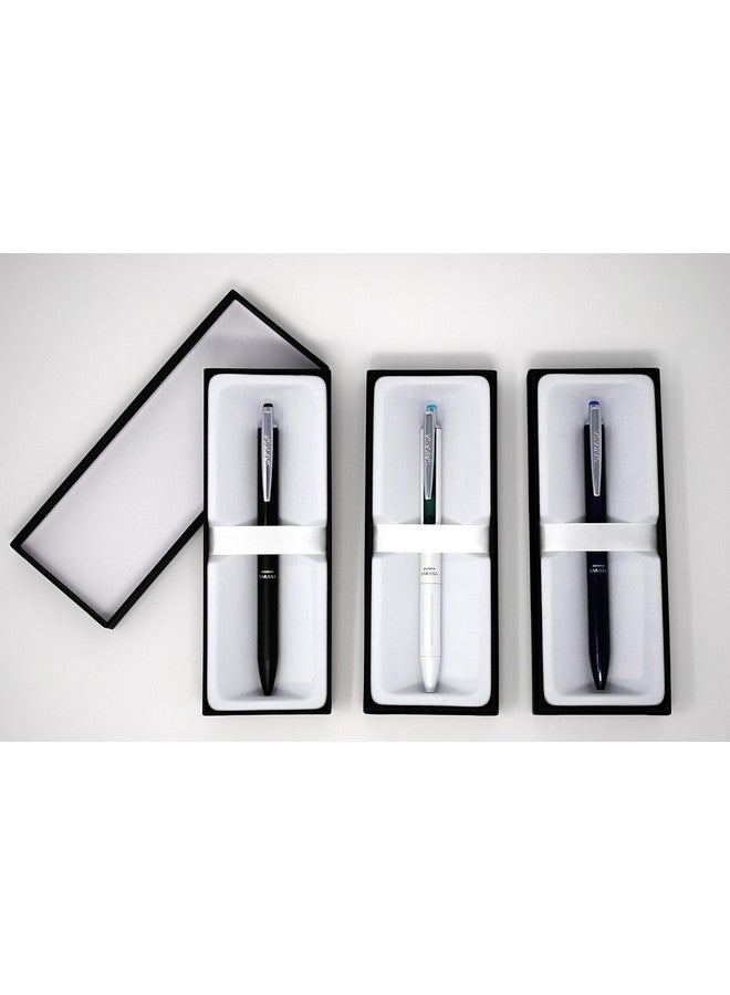 Zebra Pen Sarasa Grand Retractable Gel Pen Gift, White/Black/Navy Barrel, Mediun Point, 0.7mm, Black Ink, 3 Count (Pack of 1) - Image 4