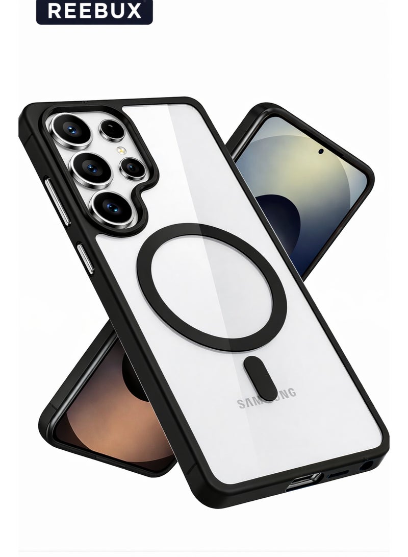 Samsung Galaxy S26 Ultra Magnetic Case, [iCrystal Tech] [Drop Protection] [Compatible with Round MagSafe Acc] Ultimate Shockproof Protection Cover, Magnetic Case for S26 Ultra with Shockproof Bumper clear