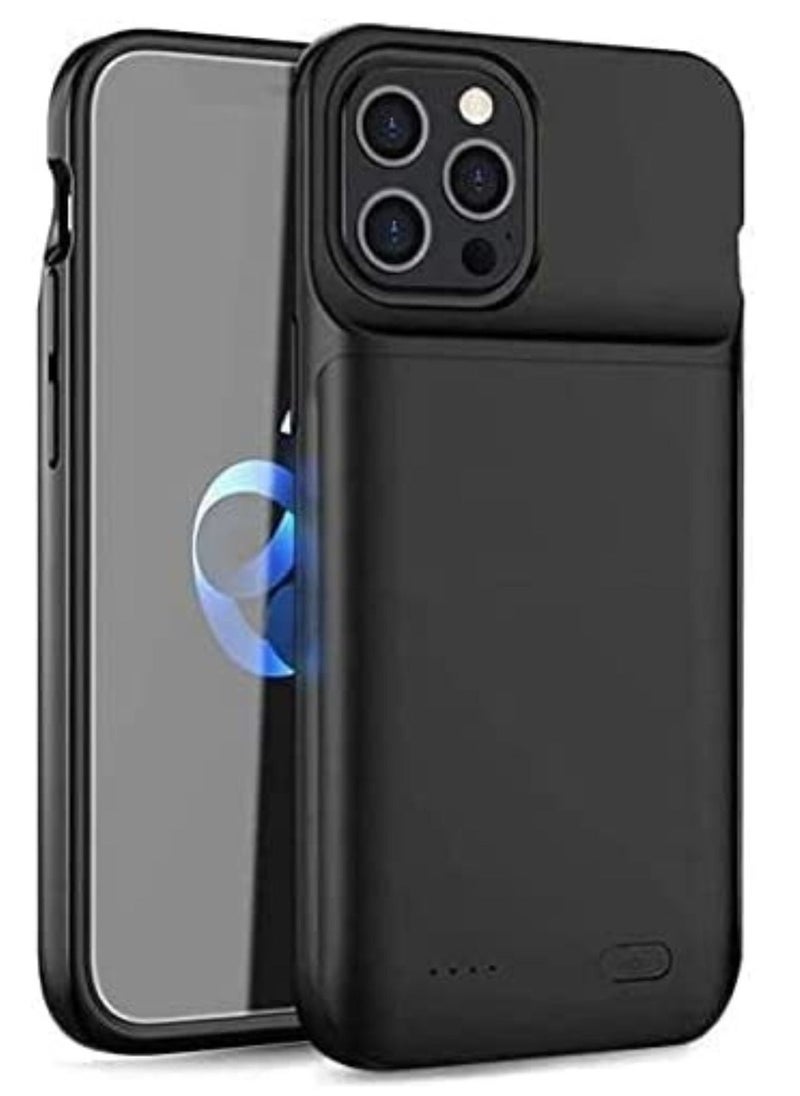ELTRAZONE - Battery Case for iPhone 12/12 Pro & Pro Max Slim Portable Protective Extended Charger Cover With Wireless Charging Compatible With iPhone 12/12 Pro & Pro Max (Gray 4800 mAh 12 Pro Max) - Image 1