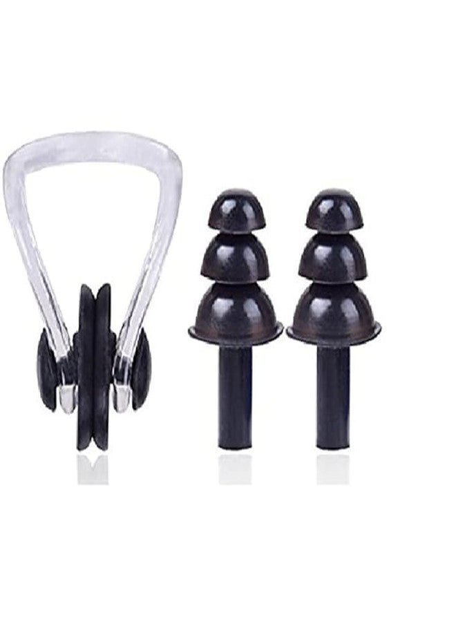 SEJASCOLLECTIONS 100% Silicone Anti Fog Swimming Goggles,Cap,Earplug & Noseplug Set- Ideal for All Age Group | Silicone Non Slip | Easy to Carry and Skin Friendly (Black) - Image 4