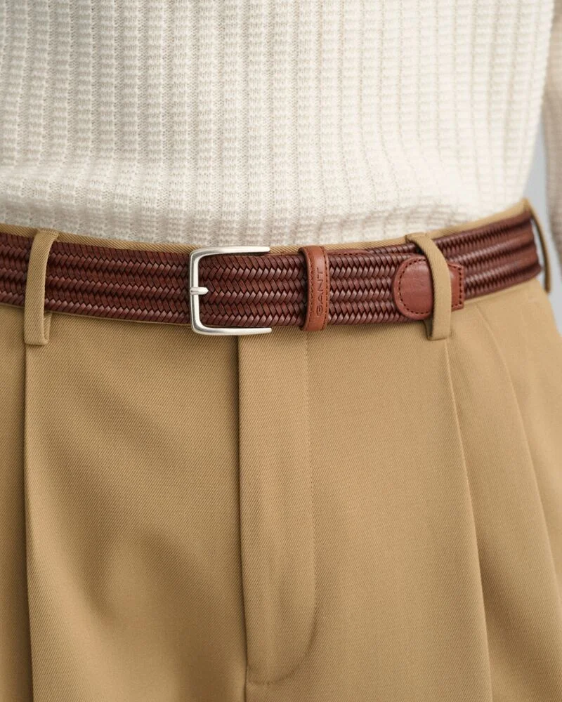 غانت Braided Elastic Leather Belt