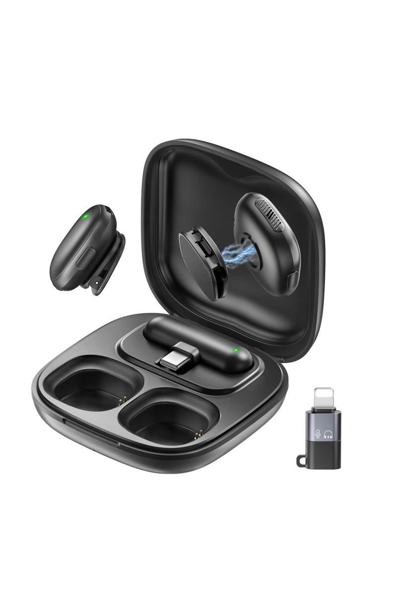 general Lapel Mics withPlug, AI Noise Cancelling, Magnetic Mic, 40H Battery Life with Charging Case for Stream - Image 1