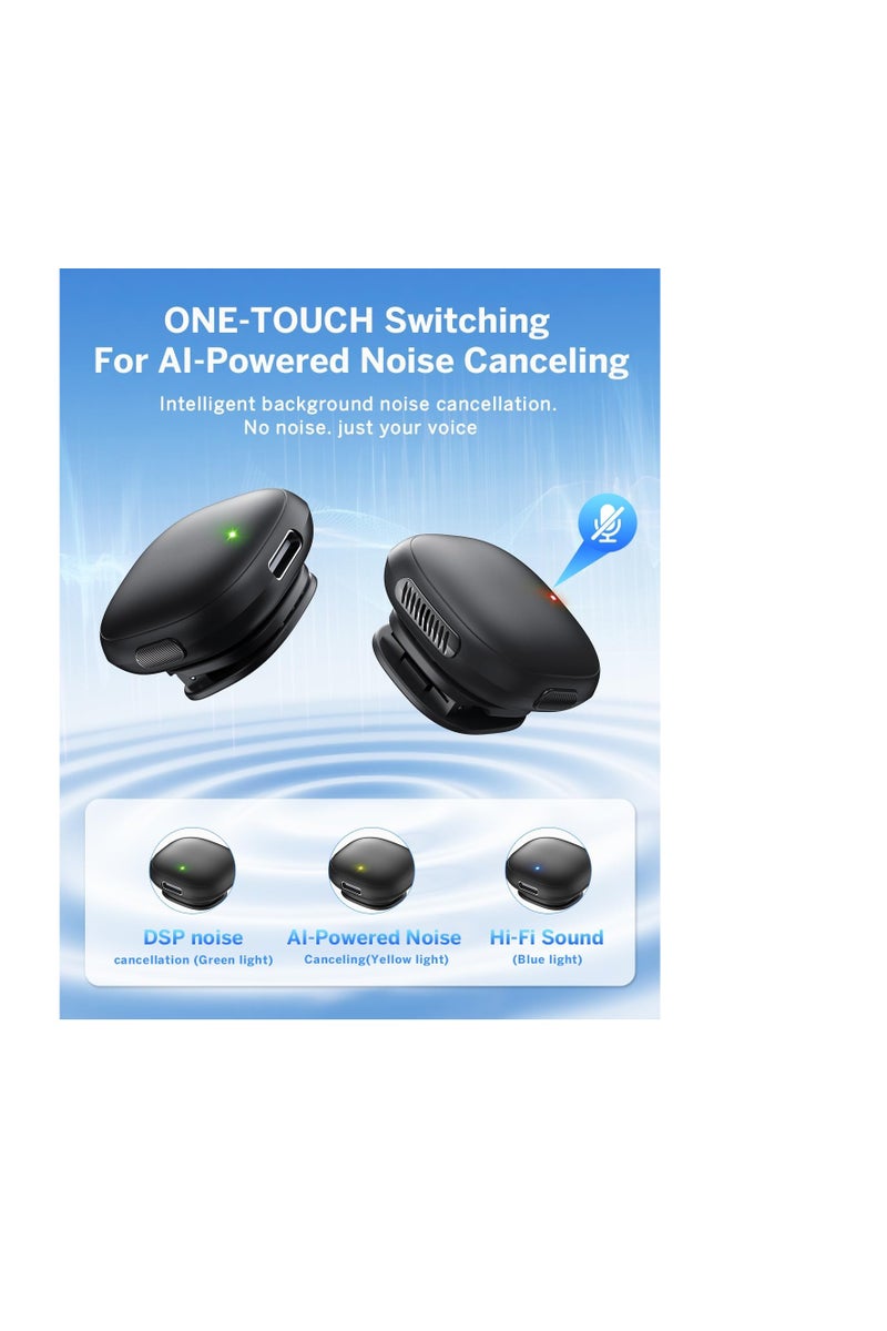 general Lapel Mics withPlug, AI Noise Cancelling, Magnetic Mic, 40H Battery Life with Charging Case for Stream - Image 2