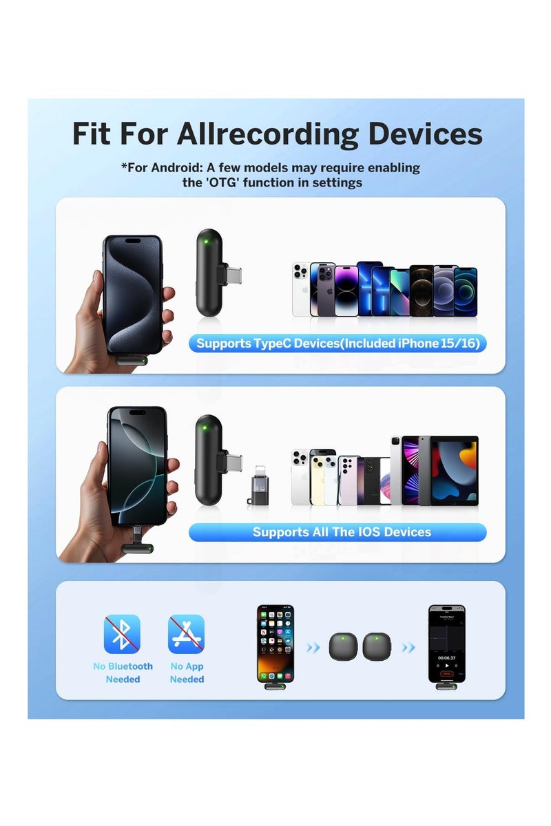general Lapel Mics withPlug, AI Noise Cancelling, Magnetic Mic, 40H Battery Life with Charging Case for Stream - Image 3