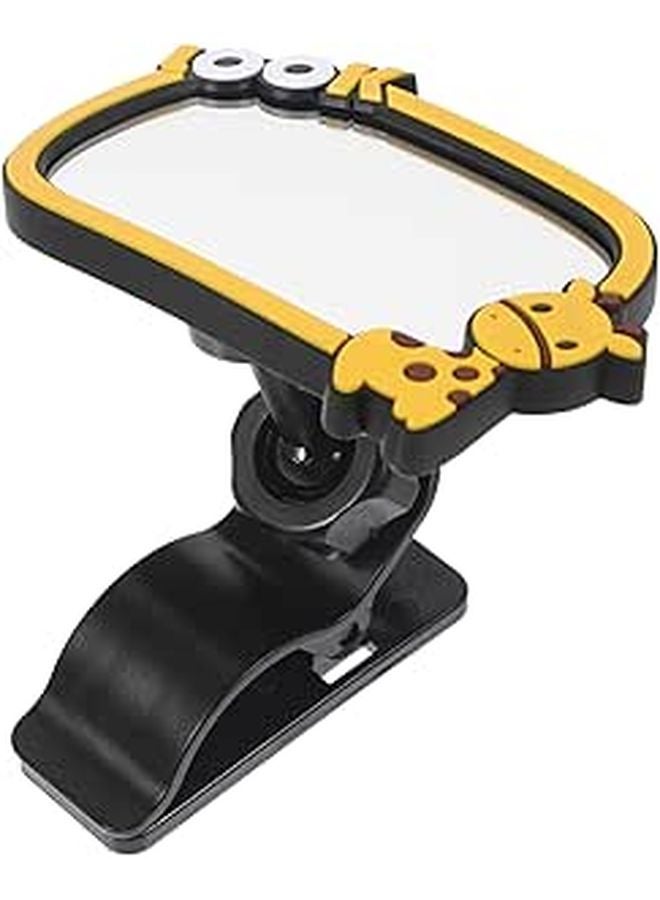 Rubber Clip On Car Visor Rear View Mirror For Child Safety Easy Installation - Image 1