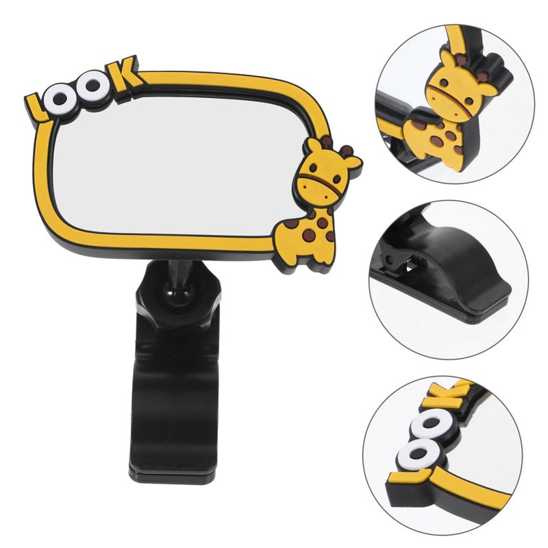 Rubber Clip On Car Visor Rear View Mirror For Child Safety Easy Installation - Image 4