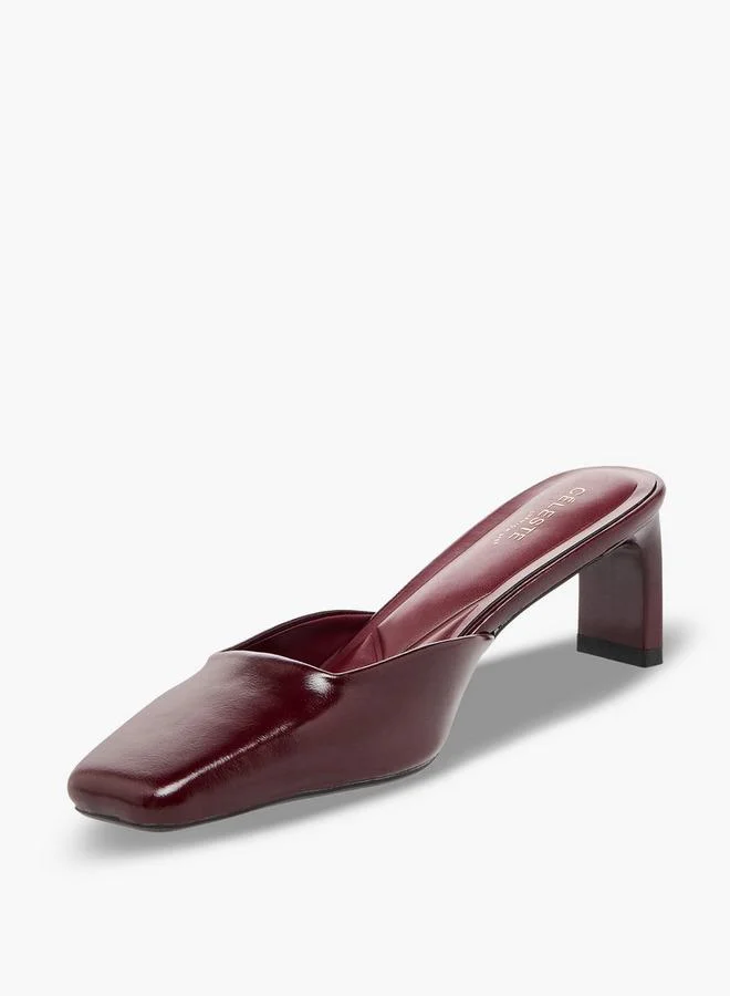 Celeste BURGUNDY Women Block Heel Shoes for Women | Best Price UAE